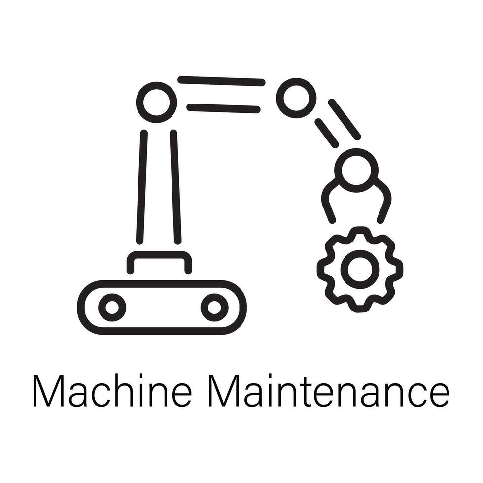 Trendy Machine Maintenance vector