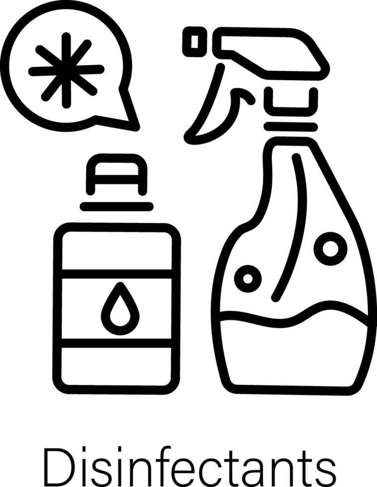 Trendy Disinfectants Concepts vector