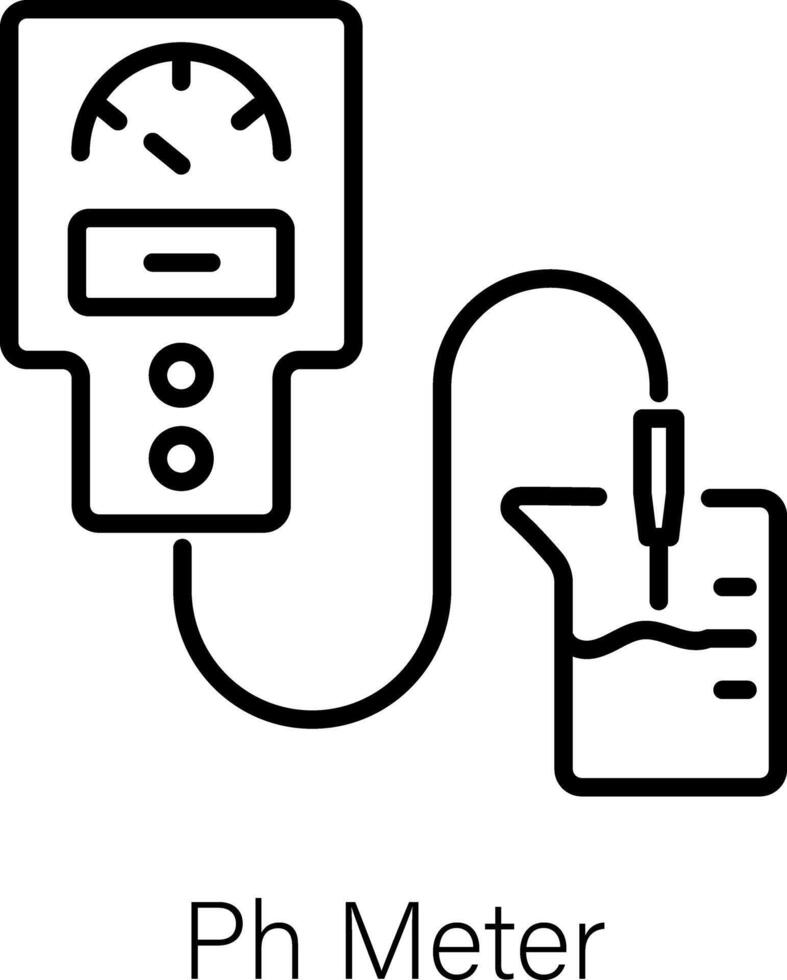 Trendy Ph Meter vector