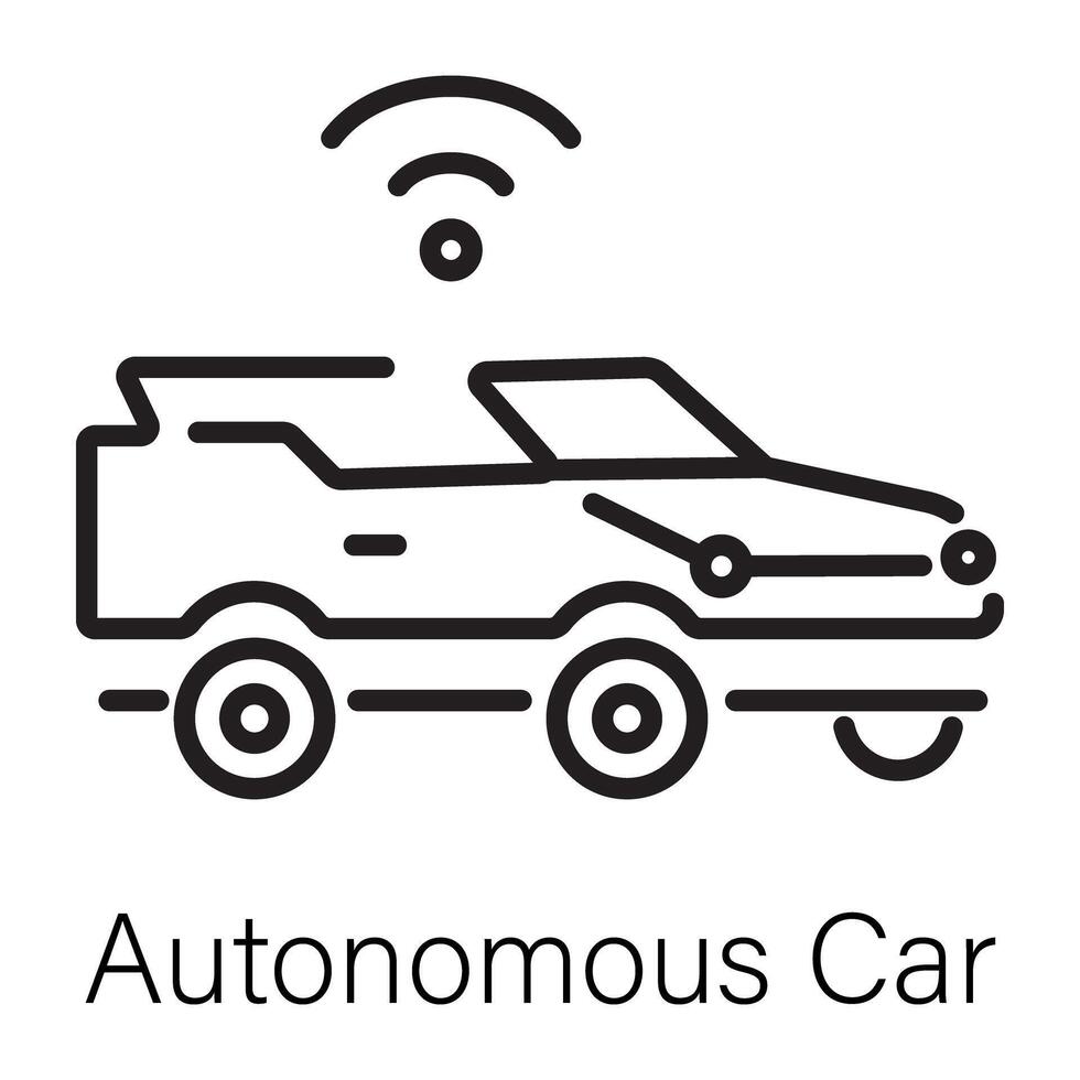 Trendy Autonomous Car vector