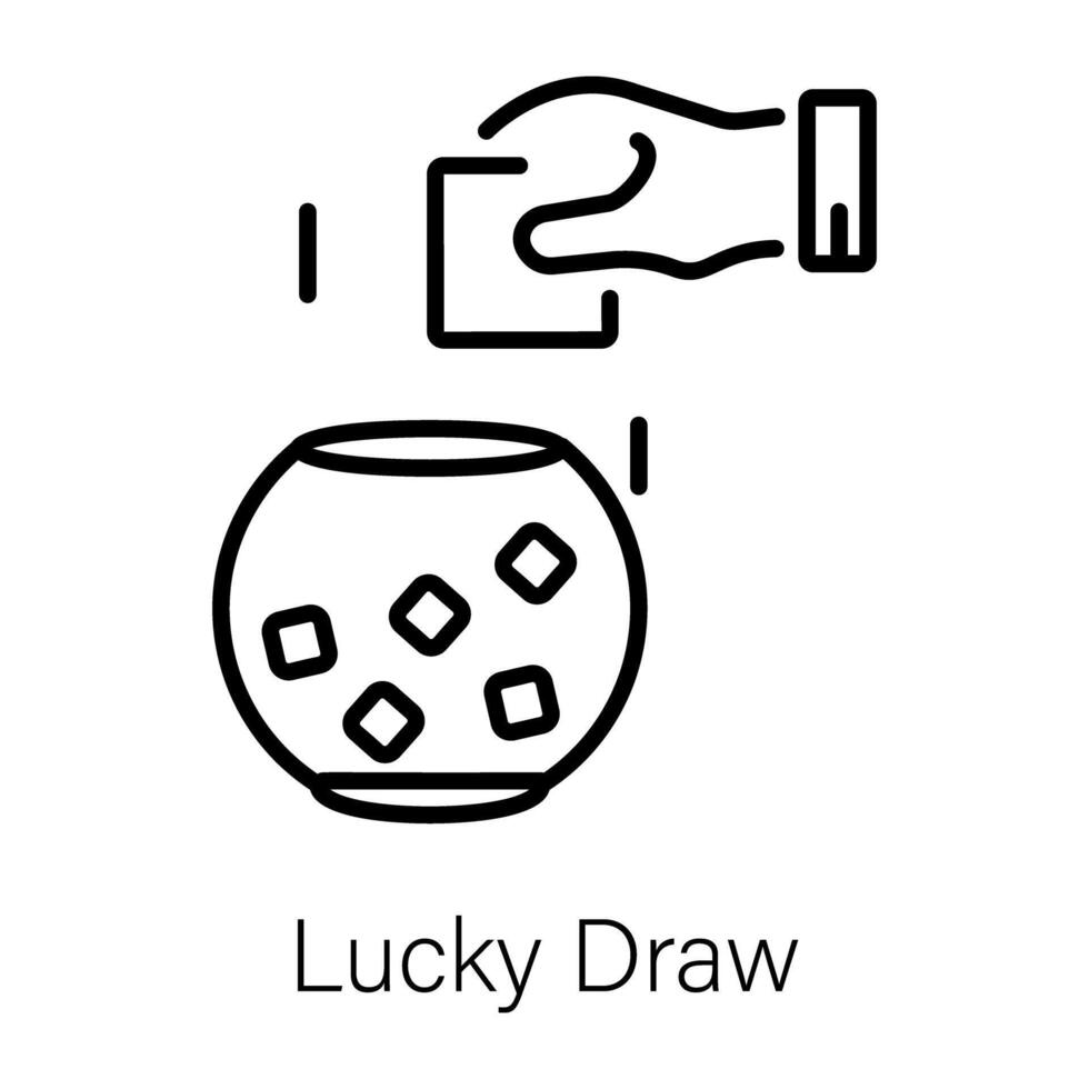 Trendy Lucky Draw vector