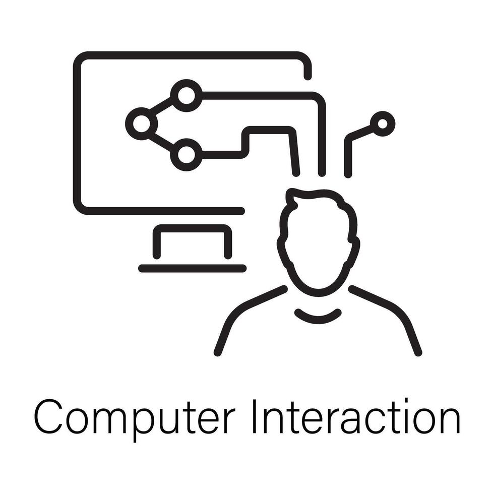 Trendy Computer Interaction vector