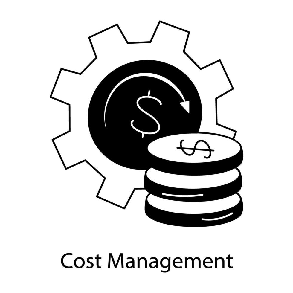 Trendy Cost Management vector