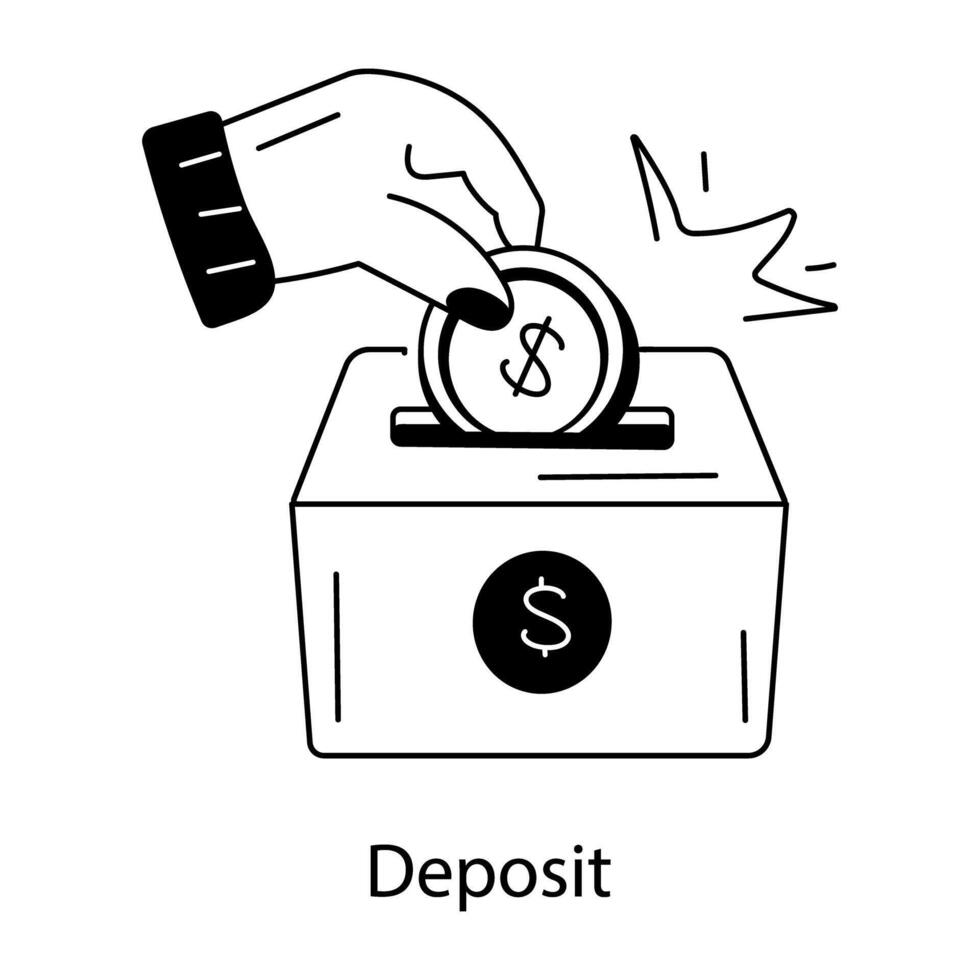 Trendy Deposit Concepts vector