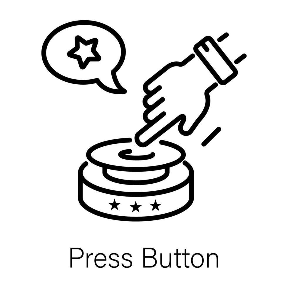 Trendy Press Button vector