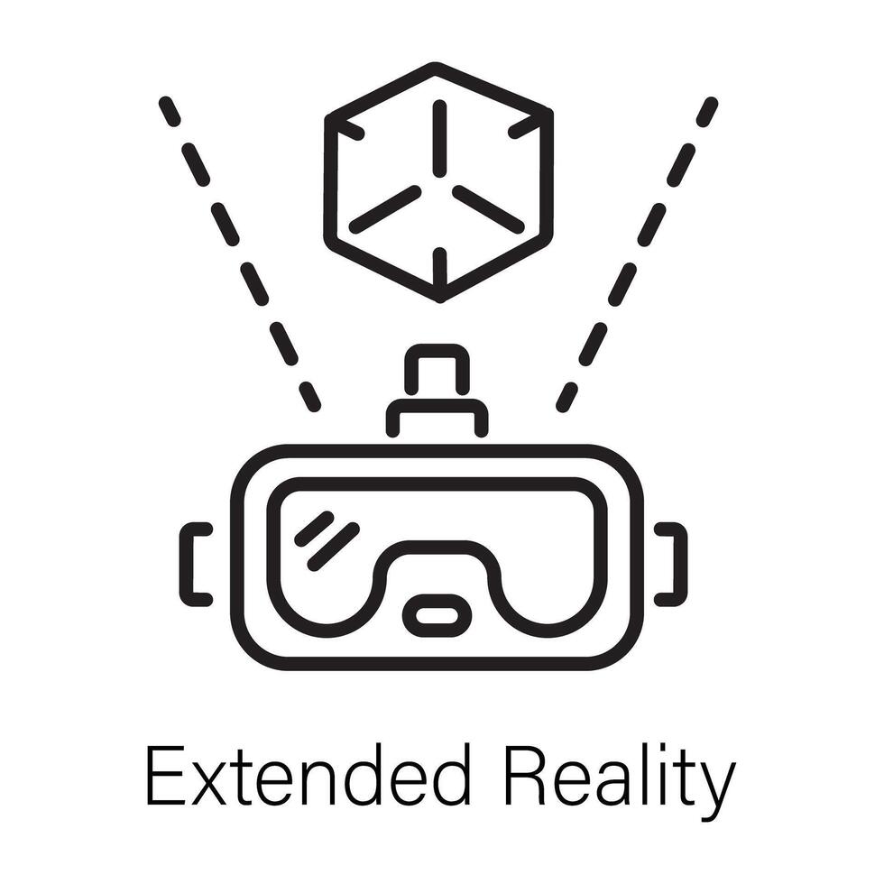 Trendy Extended Reality vector