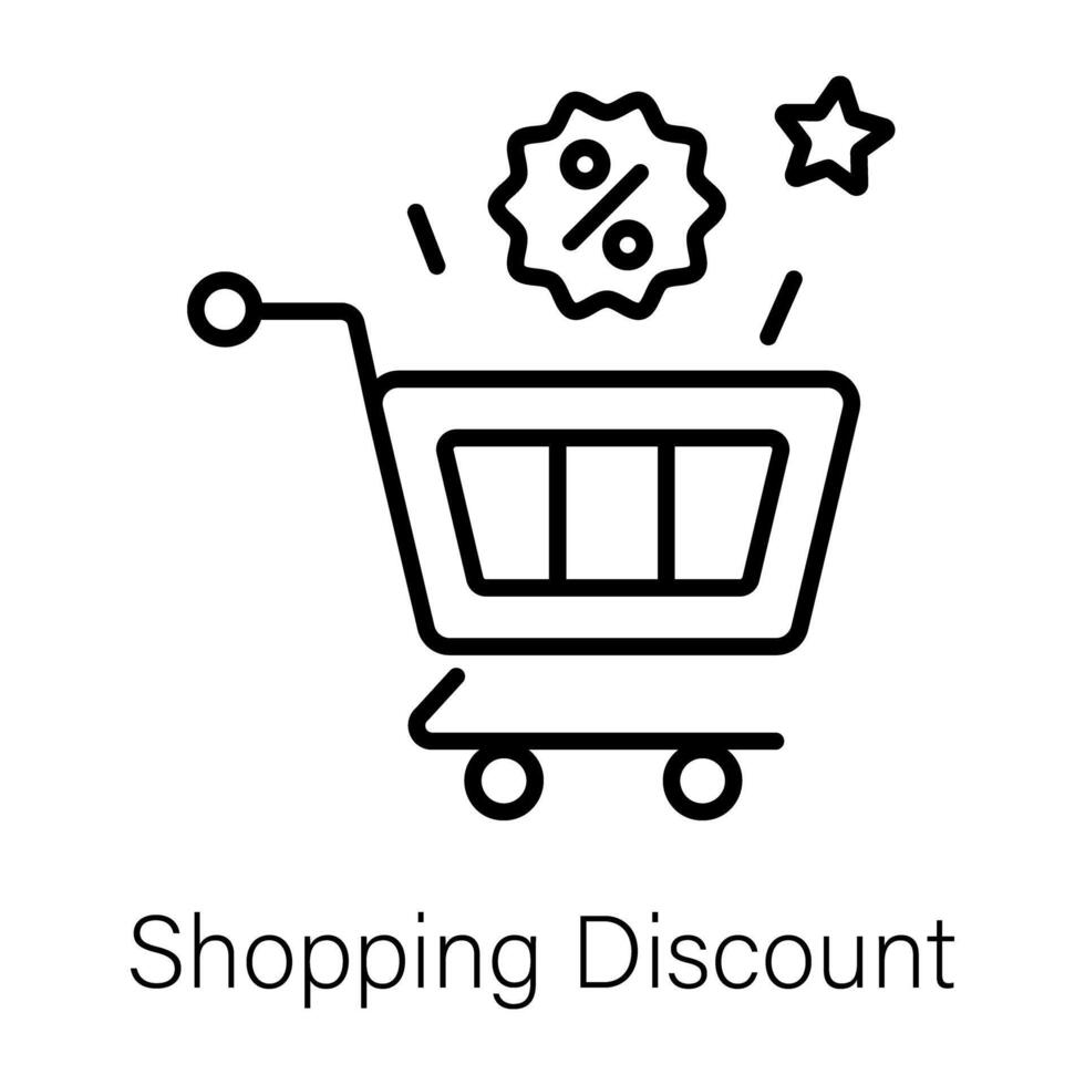 Trendy Shopping Discount vector