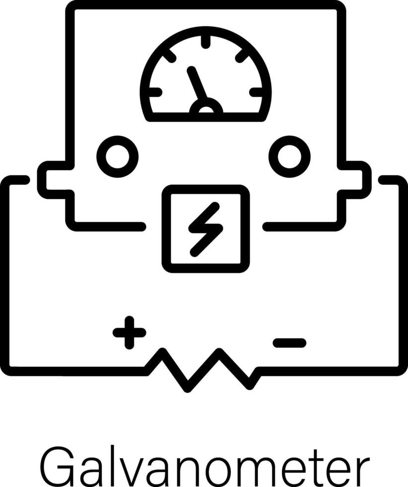 conceptos de galvanómetro de moda vector