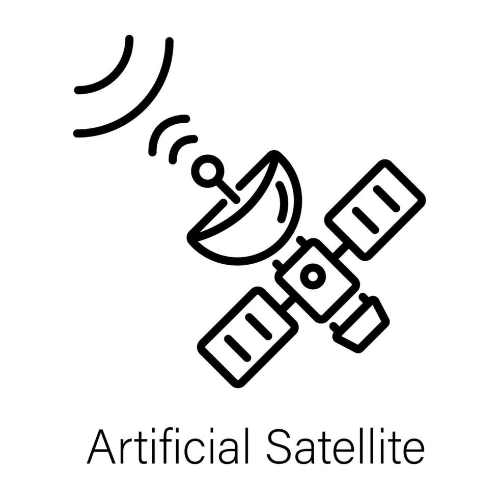 Trendy Artificial Satellite vector