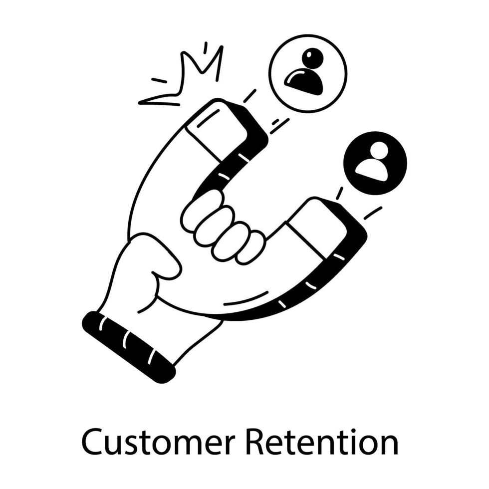 Trendy Customer Retention vector