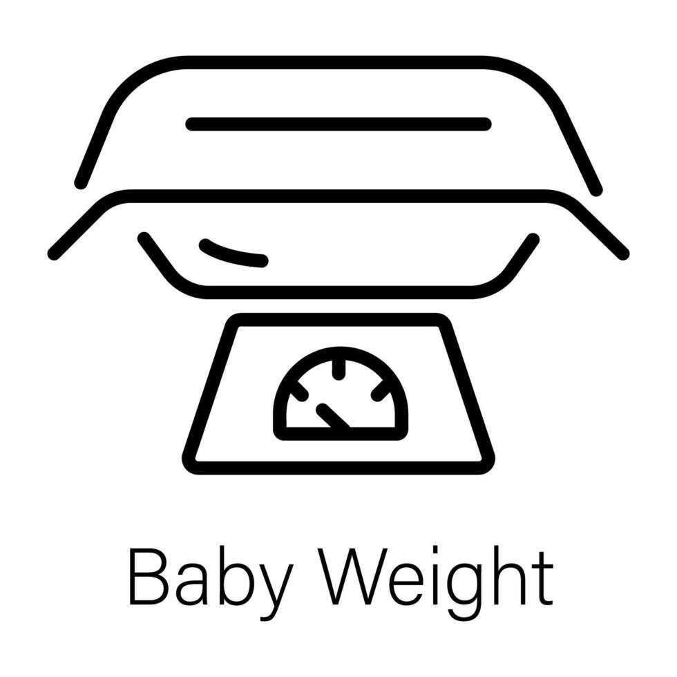 Trendy Baby Weight vector