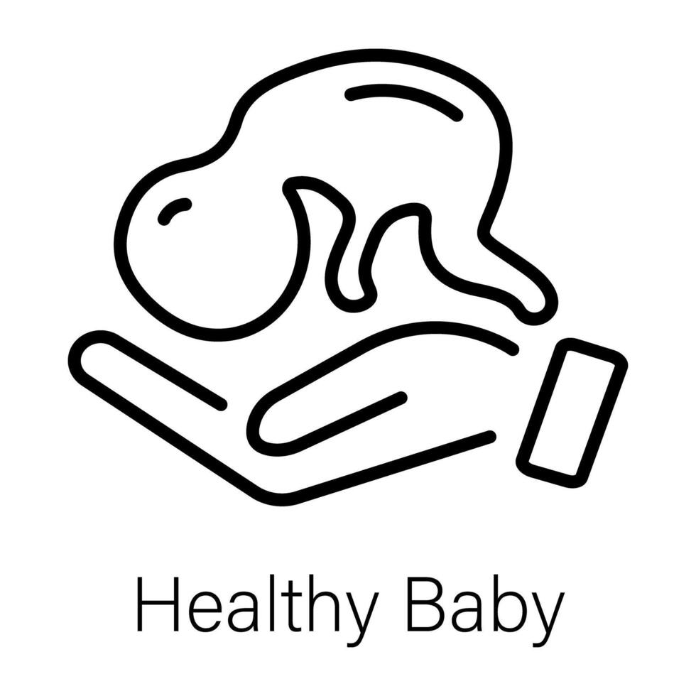 Trendy Healthy Baby vector