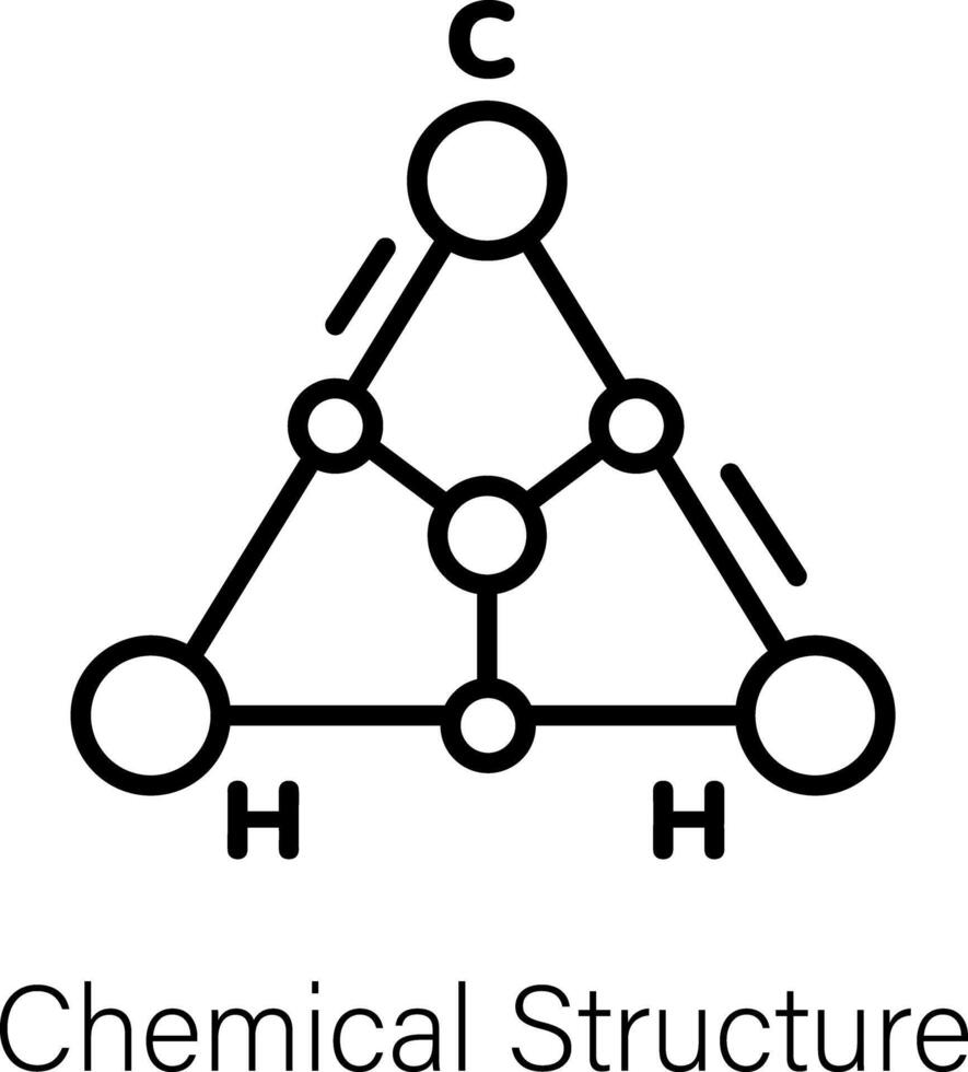 Trendy Chemical Structure vector