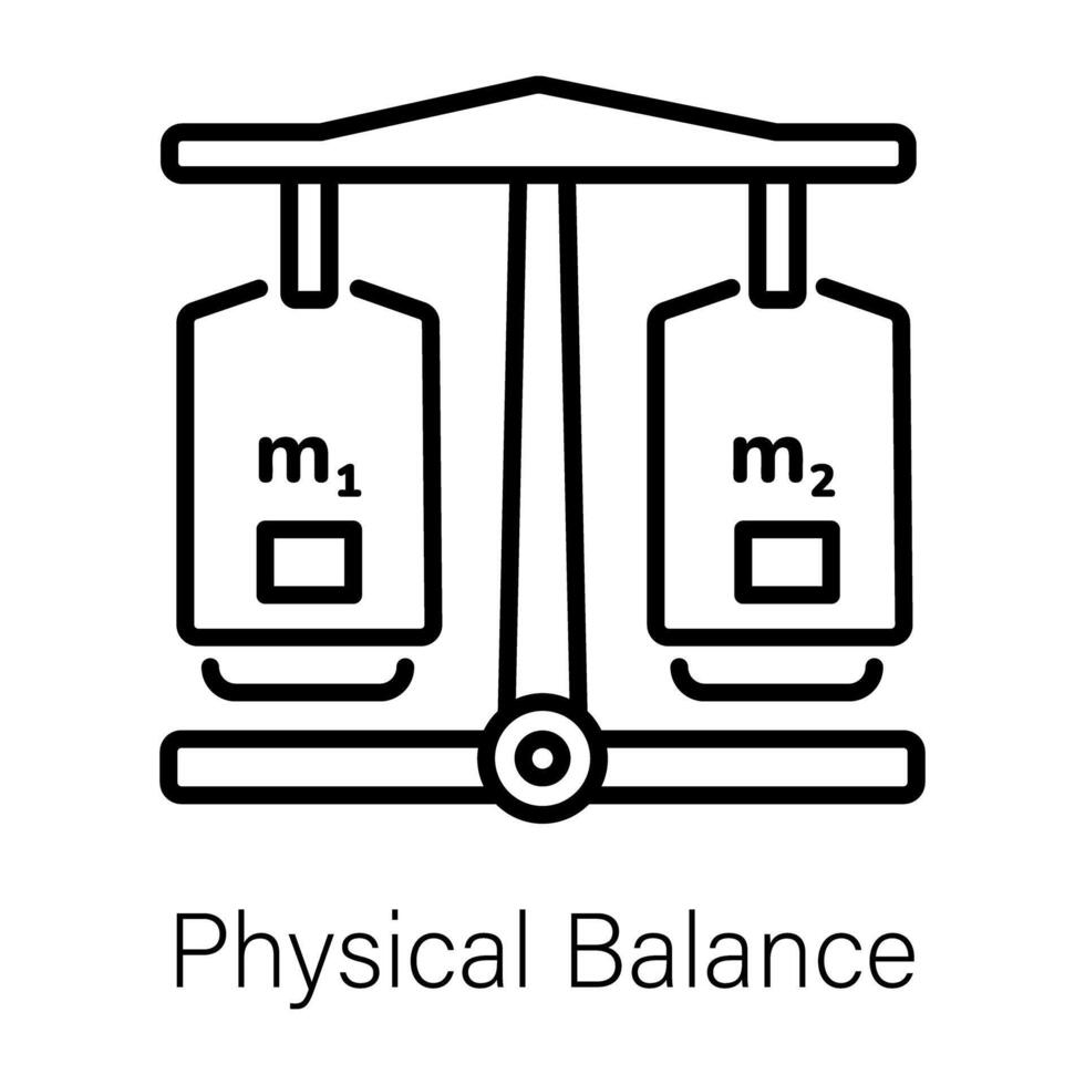Trendy Physical Balance vector
