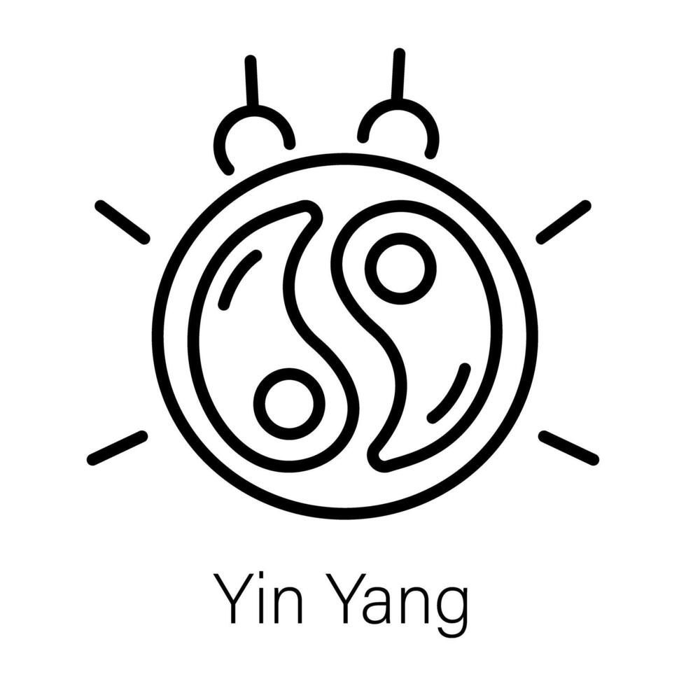 Trendy Yin Yang vector