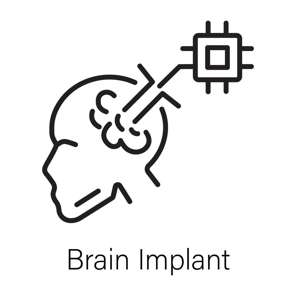 de moda cerebro implante vector