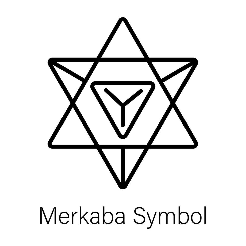 de moda Merkaba símbolo vector