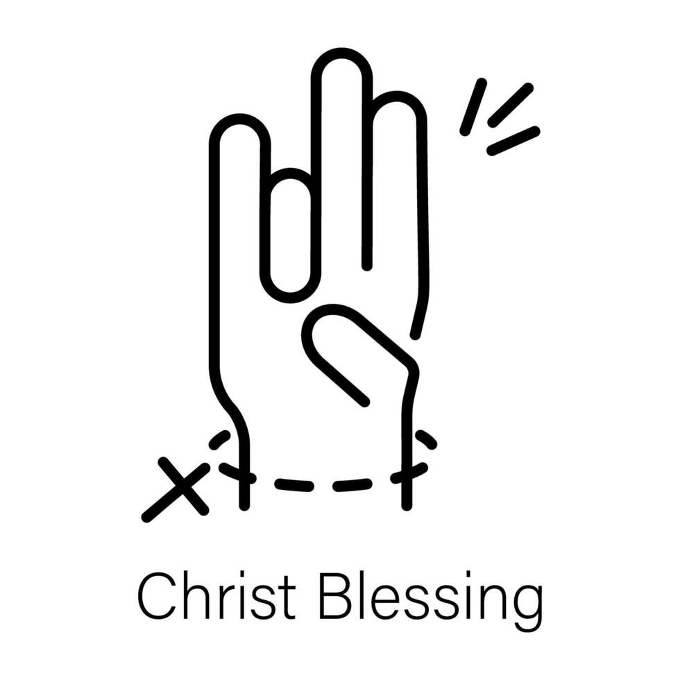 Trendy Christ Blessing vector