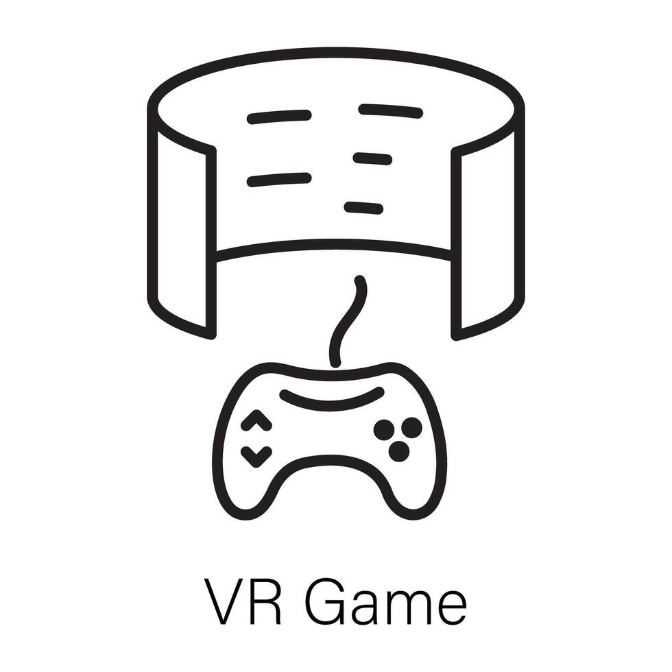 Trendy VR Game vector