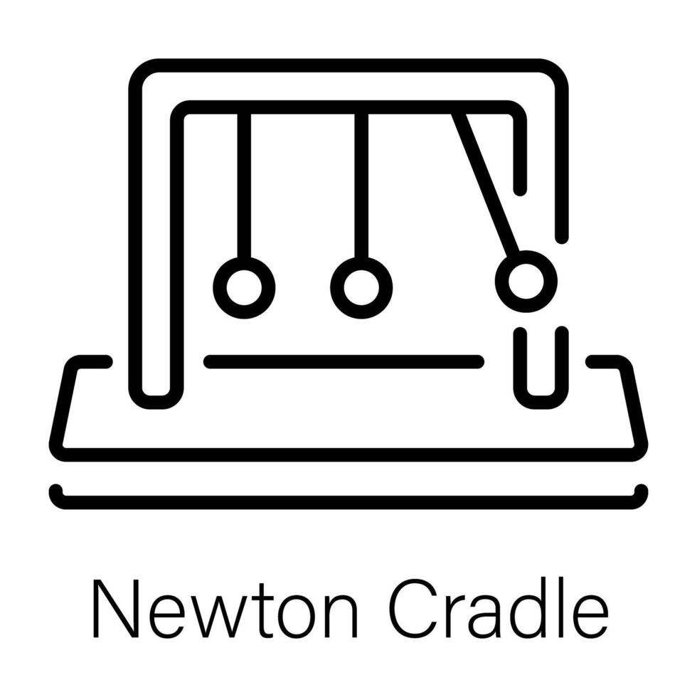 Trendy Newton Cradle vector