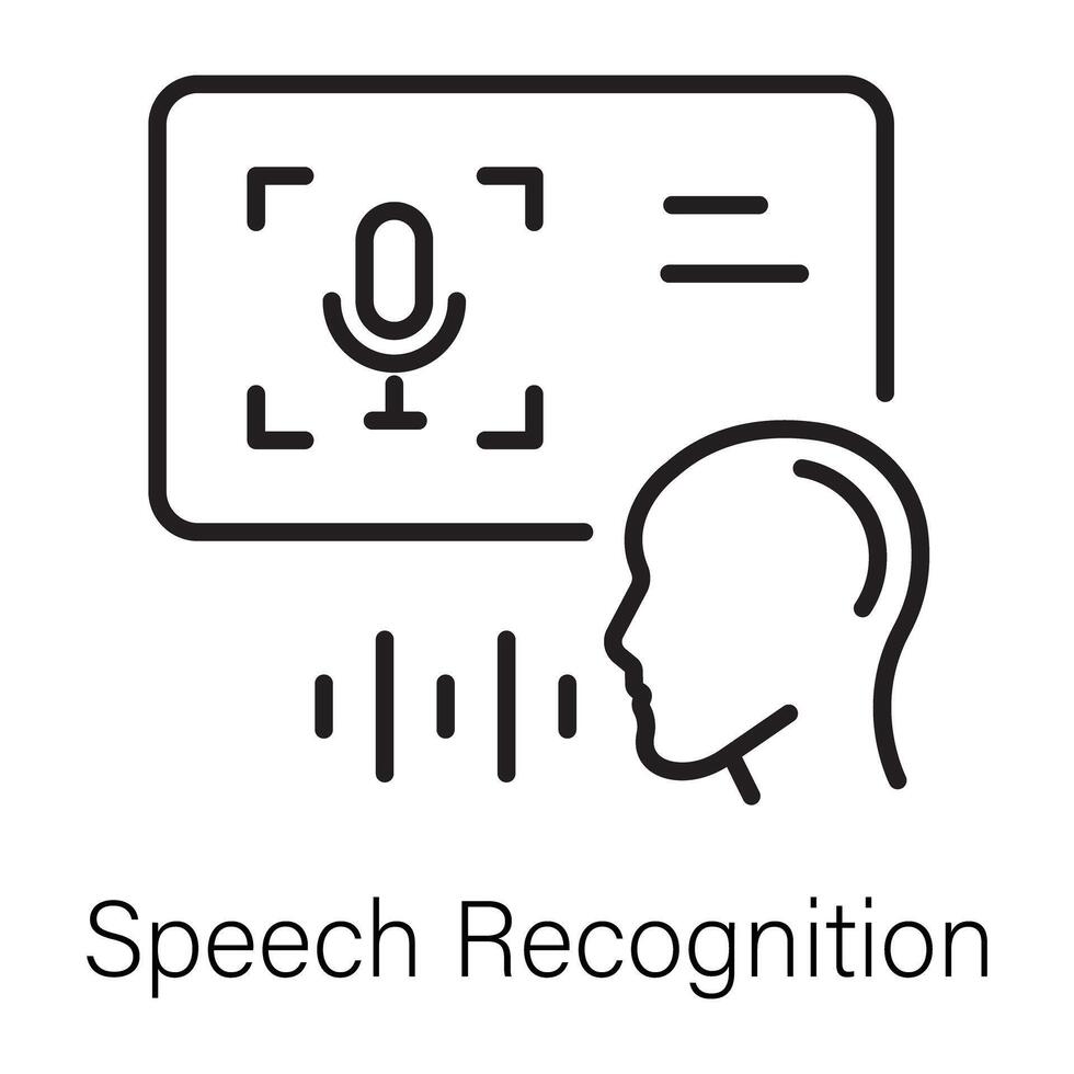 Trendy Speech Recognition vector