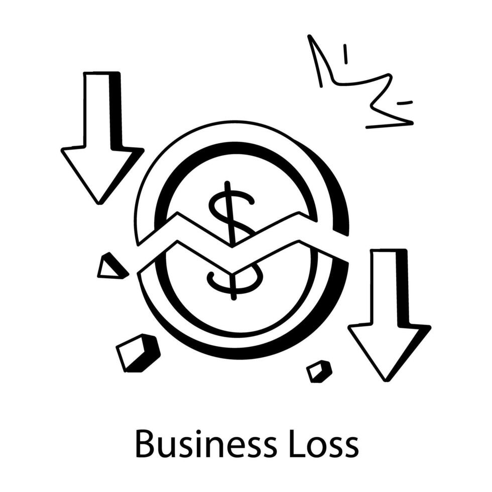 Trendy Business Loss vector