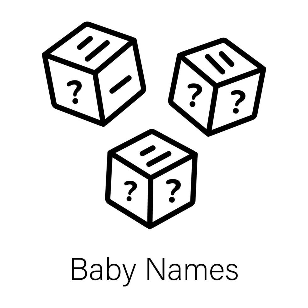 Trendy Baby Names vector