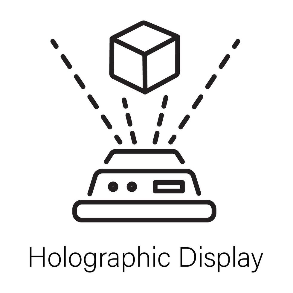 Trendy Holographic Display vector