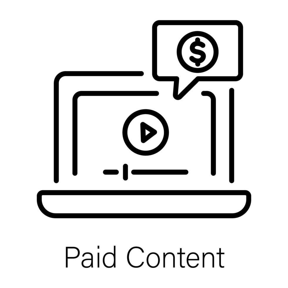 Trendy Paid Content vector