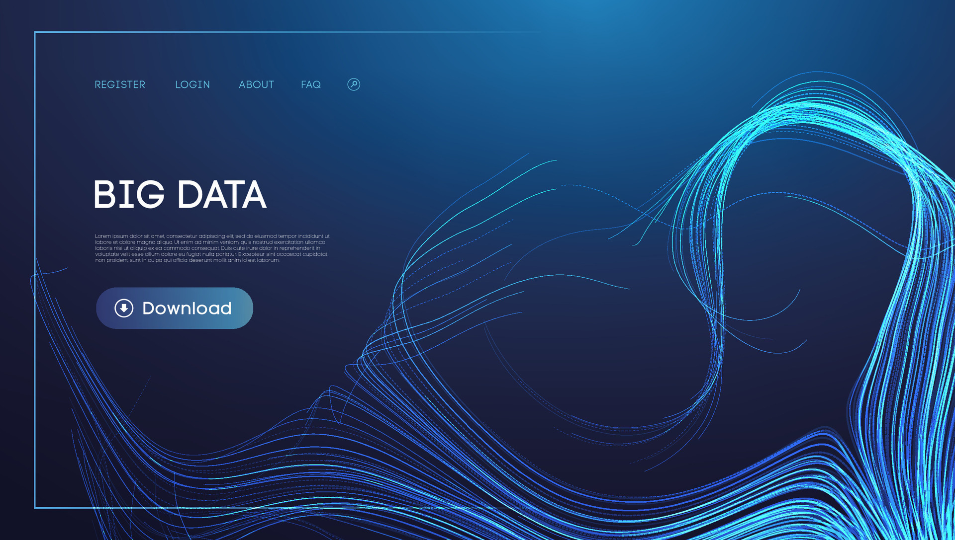 Dark Blue Abstract Data Flow with Light Blue Accents 42407693 Vector ...