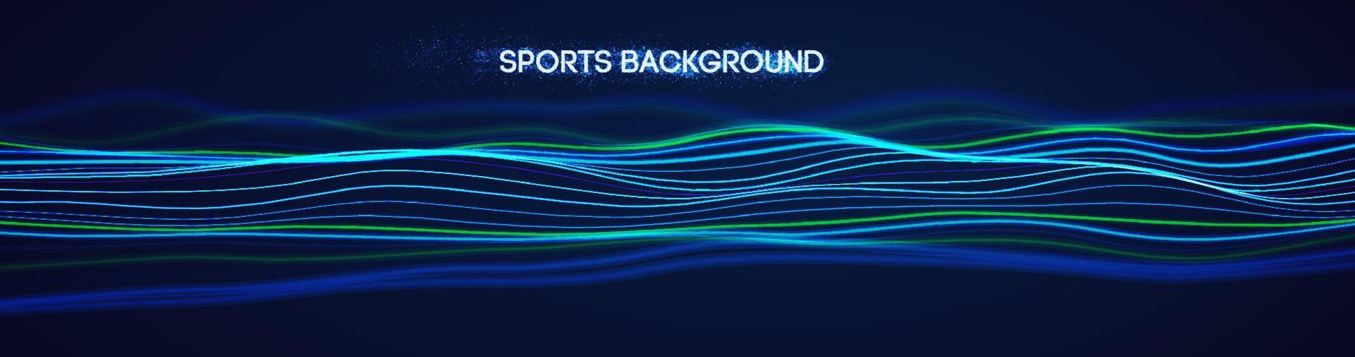 Dynamic blue lines abstract sports background vector. vector