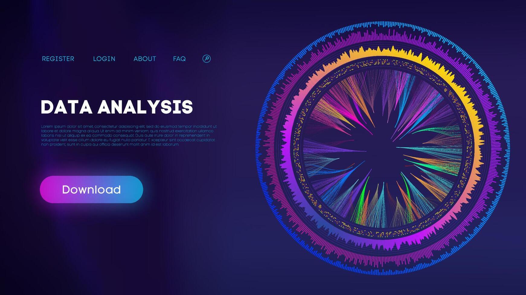 dinámica datos análisis interfaz con vistoso grafico vector