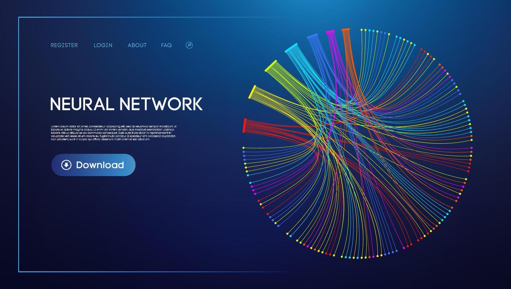 neural red líneas digital tecnología antecedentes. grande datos y datos Ciencias vector