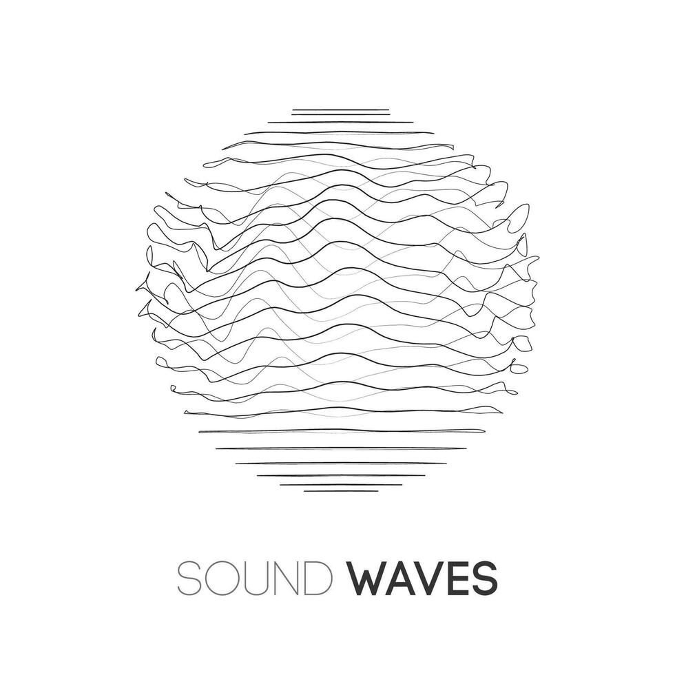 Sound wave music background. Audio waves abstract pulse background. vector