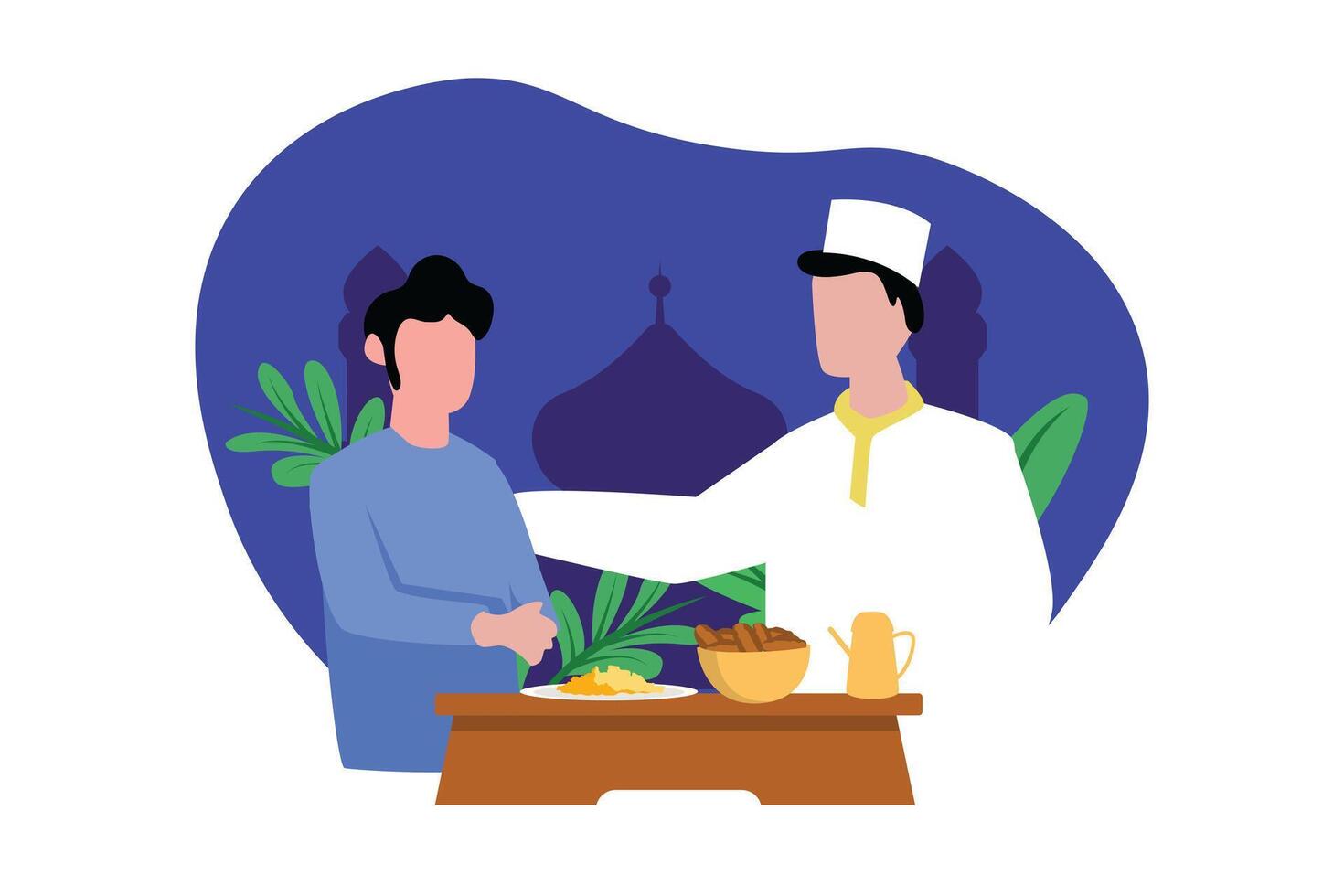 Ramadan Kareem Flat Design Illustration vector