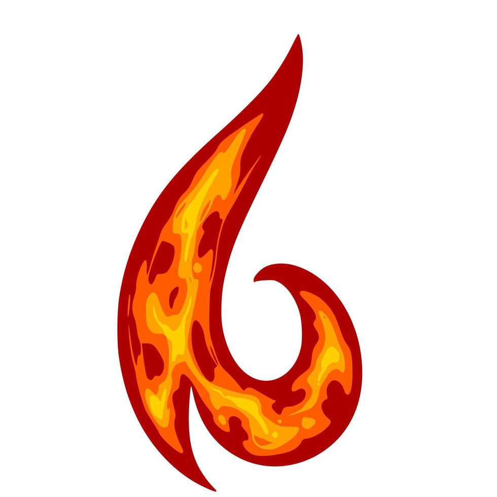 Fire cartoon illustration fire art vector. Flames fire vector