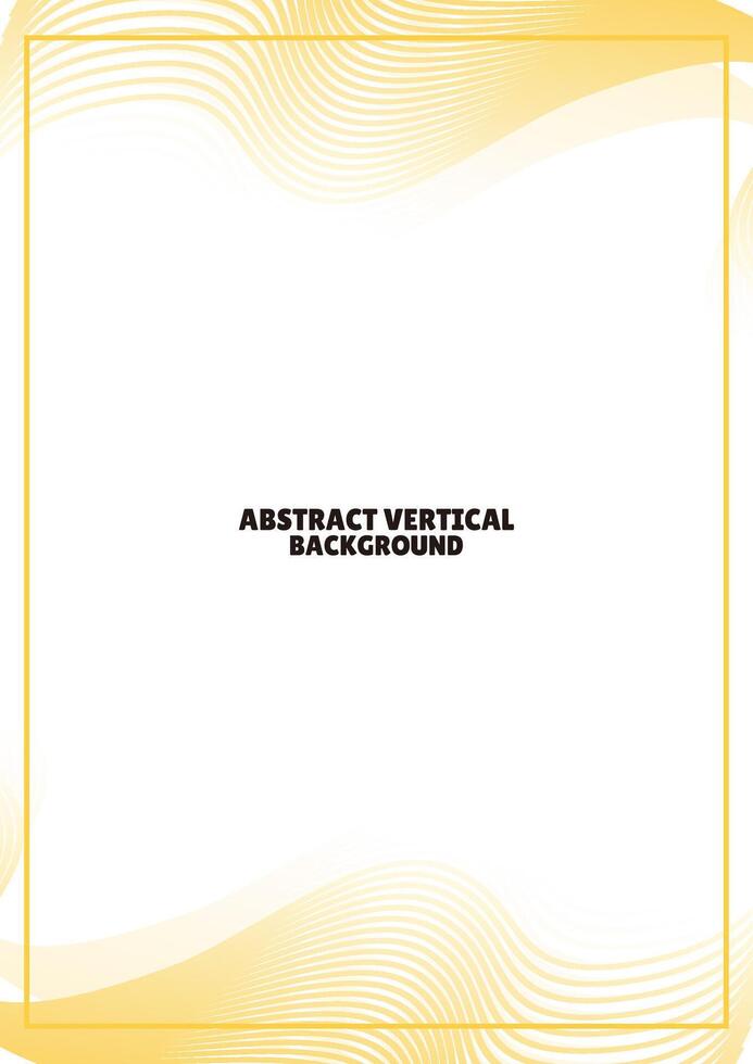 abstract yellow wave vertical background vector