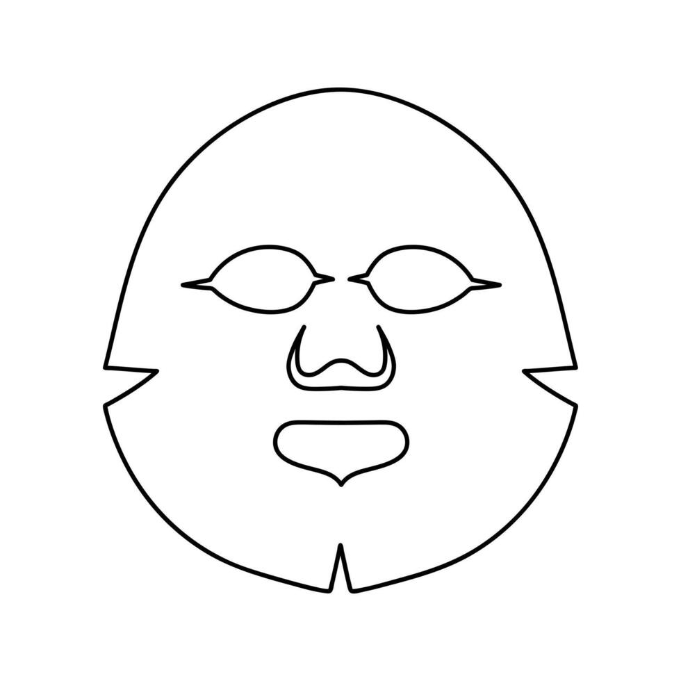 Tissue face mask. Hand drawn doodle vector illustration.