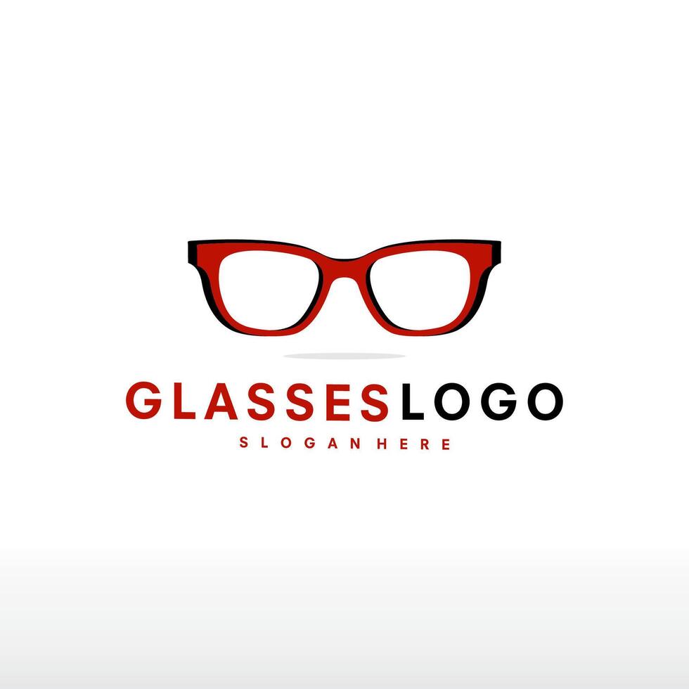 glasses logo vector template illustration