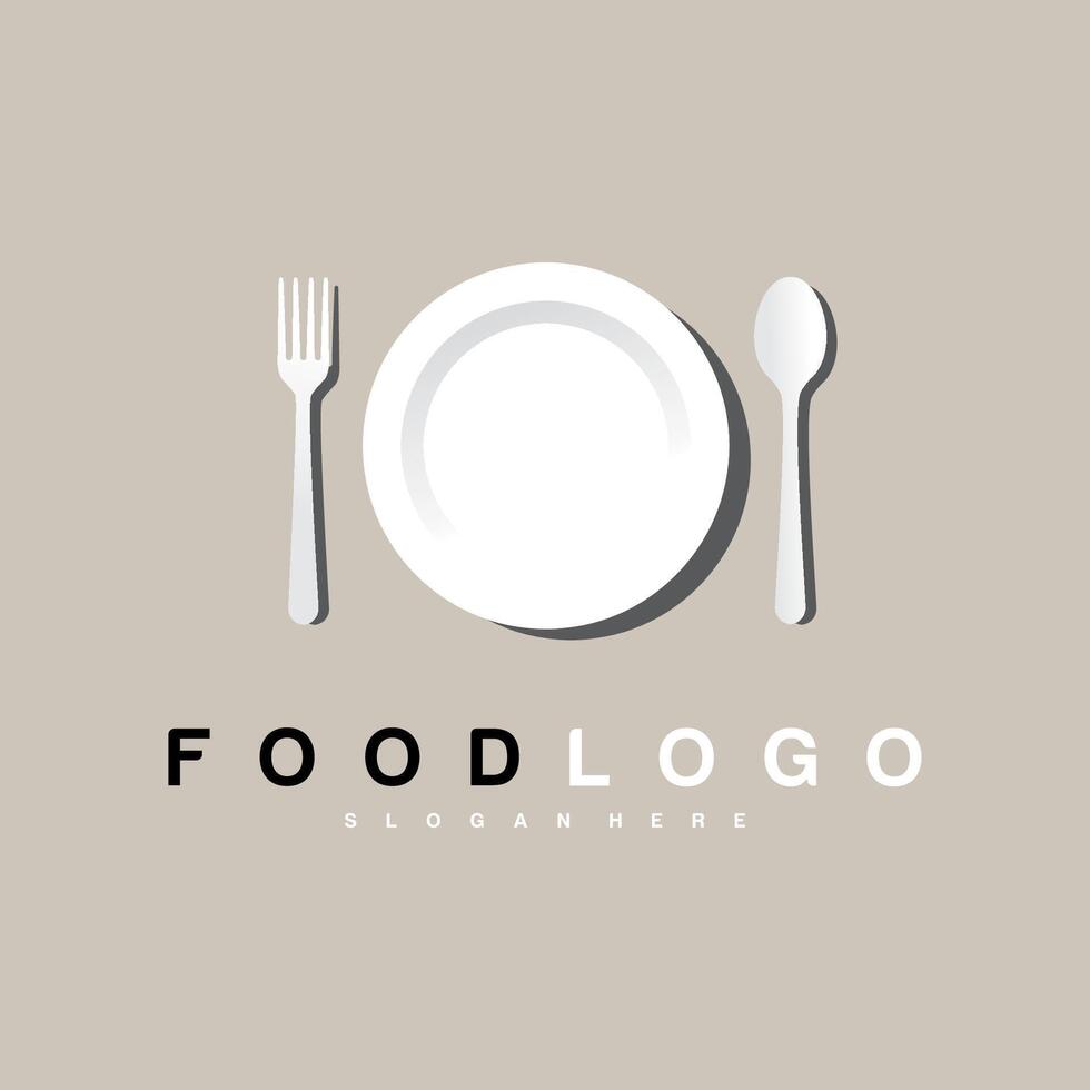 comida restaurante logo vector modelo ilustración