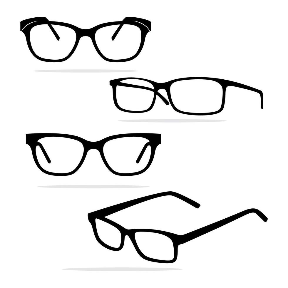 glasses logo vector template illustration