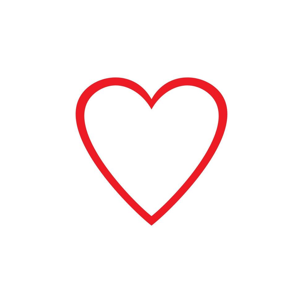 love heart logo vector template illustration