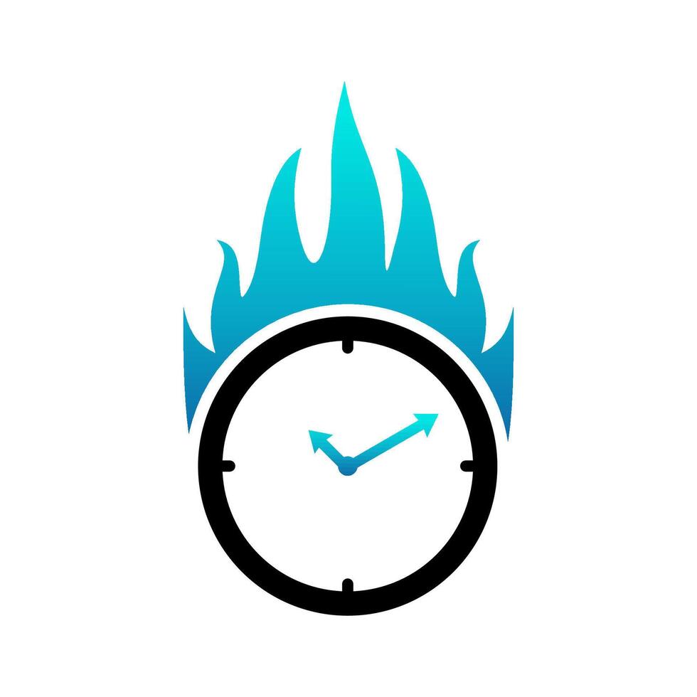 fuego hora logo vector modelo ilustración