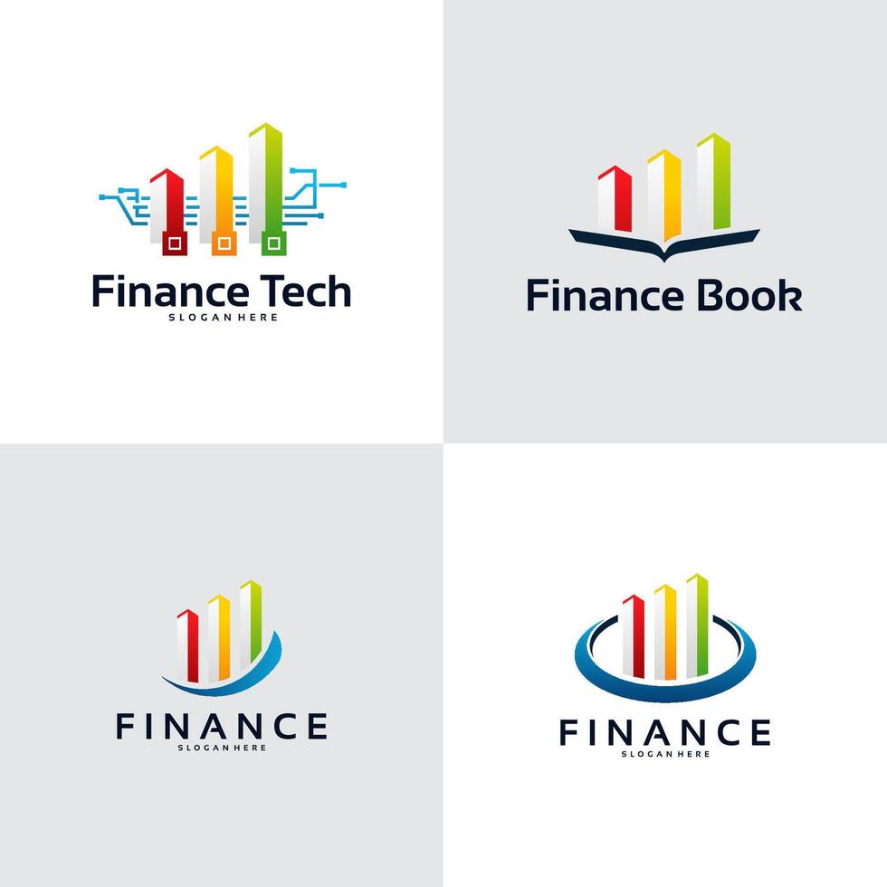 Finanzas logo vector modelo ilustración