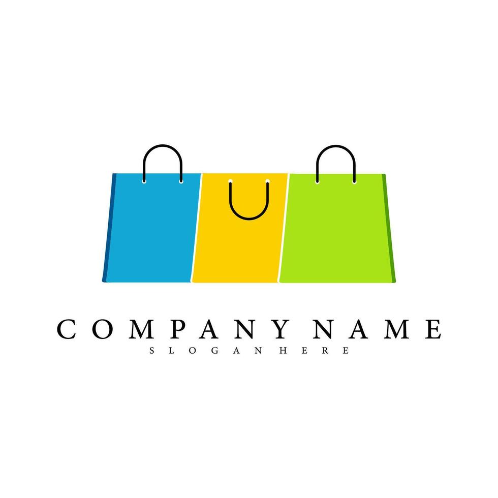 compras logo vector modelo ilustración