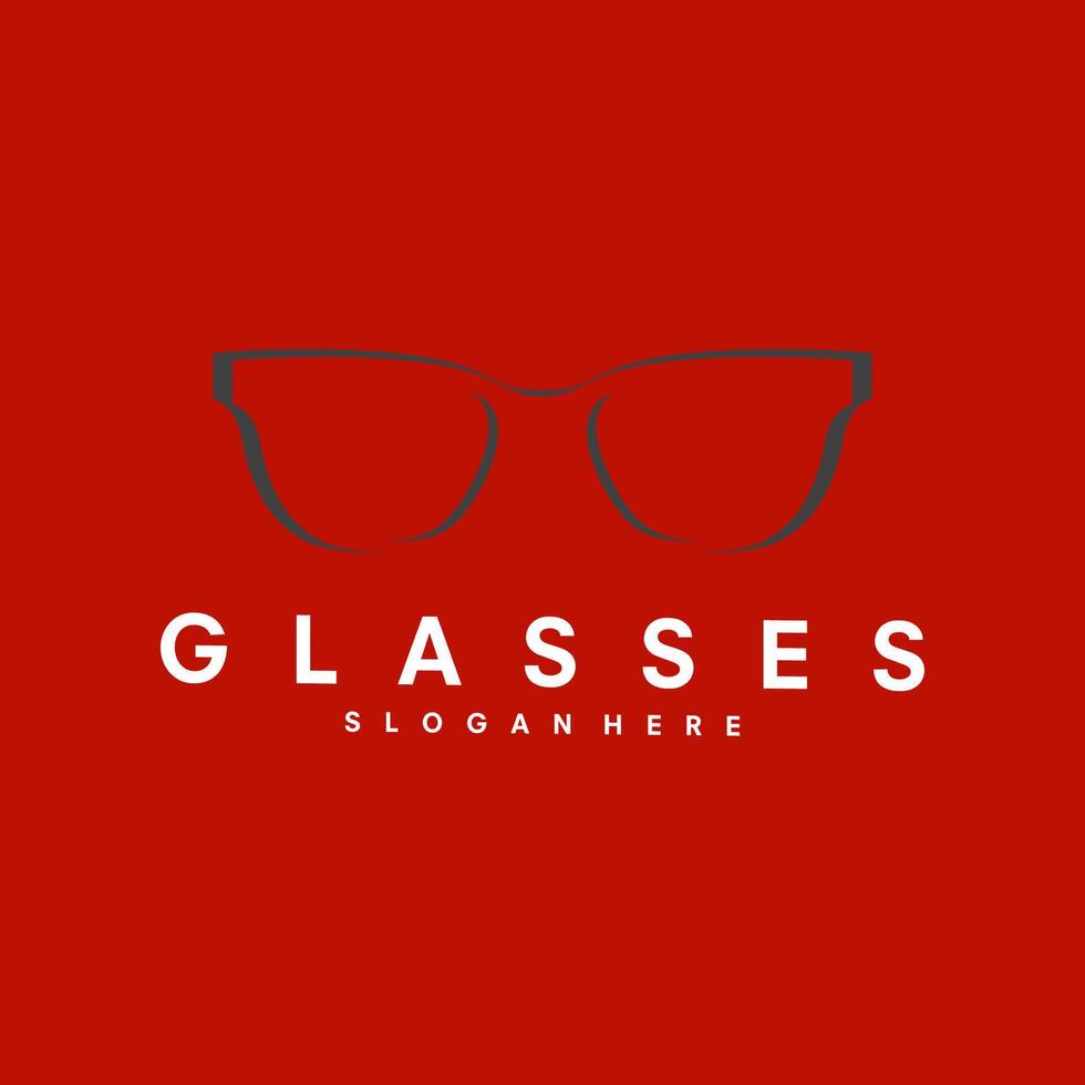 glasses logo vector template illustration