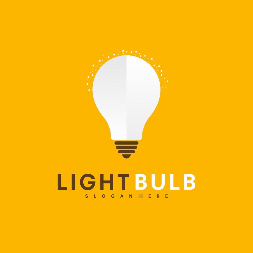 bulb light logo vector template illustration
