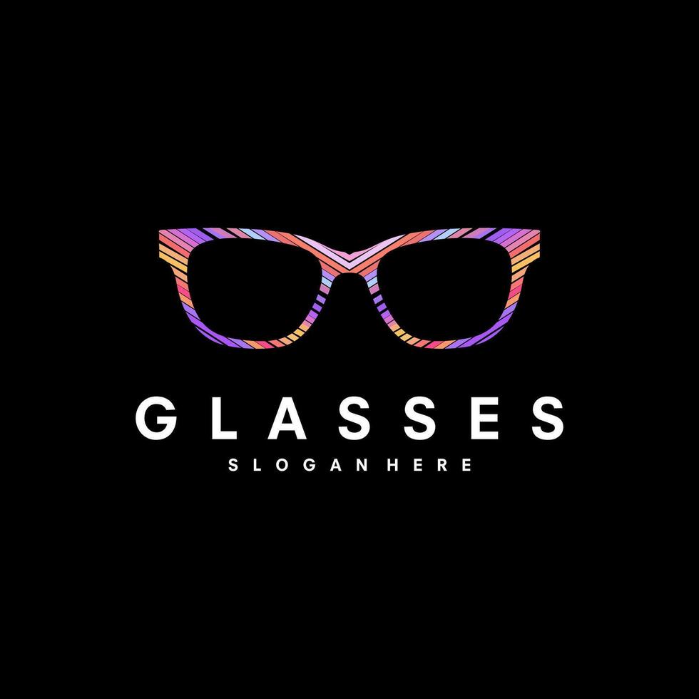 glasses logo vector template illustration