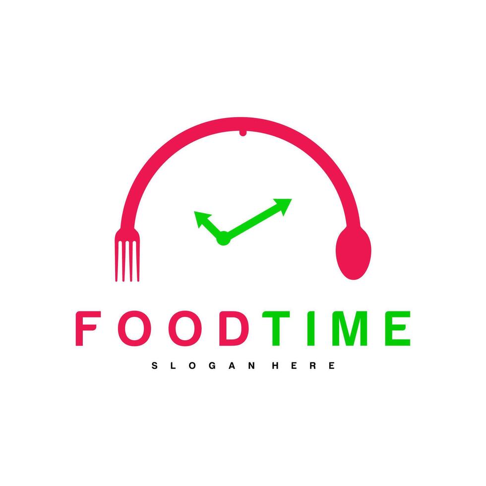 food time logo vector template illustration