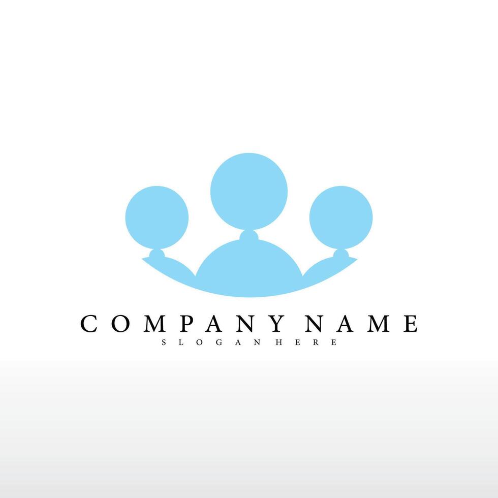 poeple group logo vector template illustration